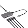 StarTech.com 4-portowy hub USB-A, 5 Gb/s, zasilany z magistrali, USB-A do 4x USB-A z pomocniczym wejściem zasilania USB-C, kabel hosta 1 ft/30 cm, przenośny hub USB do komputerów stacjonarnych/laptopów