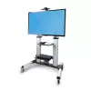 StarTech.com Rolling TV Cart/Stand On Wheels For 60-100inch płaski Screens Up To 220lb (100kg), Height Adjustment via Hand Crank, Mobile/Portable Trolley Mount