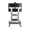 StarTech.com Rolling TV Cart/Stand On Wheels For 60-100inch płaski Screens Up To 220lb (100kg), Height Adjustment via Hand Crank, Mobile/Portable Trolley Mount