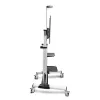 StarTech.com Rolling TV Cart/Stand On Wheels For 60-100inch płaski Screens Up To 220lb (100kg), Height Adjustment via Hand Crank, Mobile/Portable Trolley Mount
