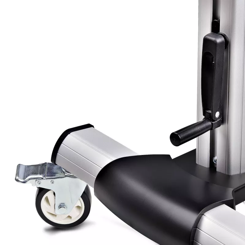 StarTech.com Rolling TV Cart/Stand On Wheels For 60-100inch płaski Screens Up To 220lb (100kg), Height Adjustment via Hand Crank, Mobile/Portable Trolley Mount