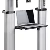 StarTech.com Rolling TV Cart/Stand On Wheels For 60-100inch płaski Screens Up To 220lb (100kg), Height Adjustment via Hand Crank, Mobile/Portable Trolley Mount