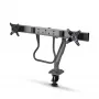 StarTech.com Dwupunktowe ramię do monitorów z poprzeczką, montaż do biurka, do monitorów do 27 cali, VESA 75x75/100x100, maks. 33 funty/15 kg, zacisk C, w pełni przegubowe, sprężyna mechaniczna, TAA