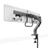 StarTech.com Dwupunktowe ramię do monitorów z poprzeczką, montaż do biurka, do monitorów do 27 cali, VESA 75x75/100x100, maks. 33 funty/15 kg, zacisk C, w pełni przegubowe, sprężyna mechaniczna, TAA
