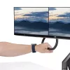StarTech.com Dwupunktowe ramię do monitorów z poprzeczką, montaż do biurka, do monitorów do 27 cali, VESA 75x75/100x100, maks. 33 funty/15 kg, zacisk C, w pełni przegubowe, sprężyna mechaniczna, TAA