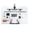 StarTech.com Dwupunktowe ramię do monitorów z poprzeczką, montaż do biurka, do monitorów do 27 cali, VESA 75x75/100x100, maks. 33 funty/15 kg, zacisk C, w pełni przegubowe, sprężyna mechaniczna, TAA