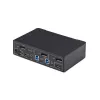 StarTech.com 2-portowy przełącznik KVM DisplayPort, 4K 60 Hz, DP 1.2, zarządzanie EDID, 2-portowy koncentrator USB 3.0, 4 porty USB HID, zgodny z TAA