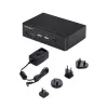 StarTech.com 2-portowy przełącznik KVM DisplayPort, 4K 60 Hz, DP 1.2, zarządzanie EDID, 2-portowy koncentrator USB 3.0, 4 porty USB HID, zgodny z TAA
