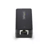 StarTech.com 1-portowy izolator sieci Gigabit, kompaktowy złącze RJ45 Ethernet z izolacją galwaniczną 4 kV, IP40, montaż na szynie DIN, zgodny z TAA