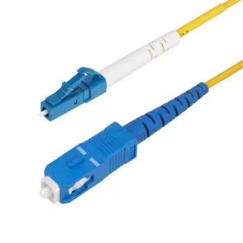 StarTech.com 3m (9.8ft) LC na SC (UPC) OS2 jednomodowy simplex kabel światłowodowy, 9/125µm, 40G/100G, niewrażliwy na zginanie, niskie tłumienie wtrąceniowe - LSZH zworka światłowodowa