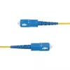 StarTech.com 3m (9.8ft) LC na SC (UPC) OS2 jednomodowy simplex kabel światłowodowy, 9/125µm, 40G/100G, niewrażliwy na zginanie, niskie tłumienie wtrąceniowe - LSZH zworka światłowodowa