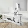 StarTech.com Under Desk kabel Management Tray, Length Adjustable kabel Organizer, Clamp-On Installation, No Drilling Required, Power Bar Holder, biały
