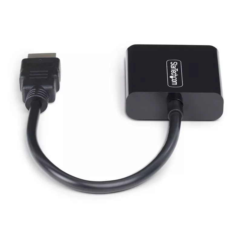 StarTech.com Adapter HDMI na VGA, aktywny konwerter wideo do laptopa/komputera stacjonarnego, 1920x1080 (1080p), źródło HDMI do monitora/wyświetlacza/projektora VGA