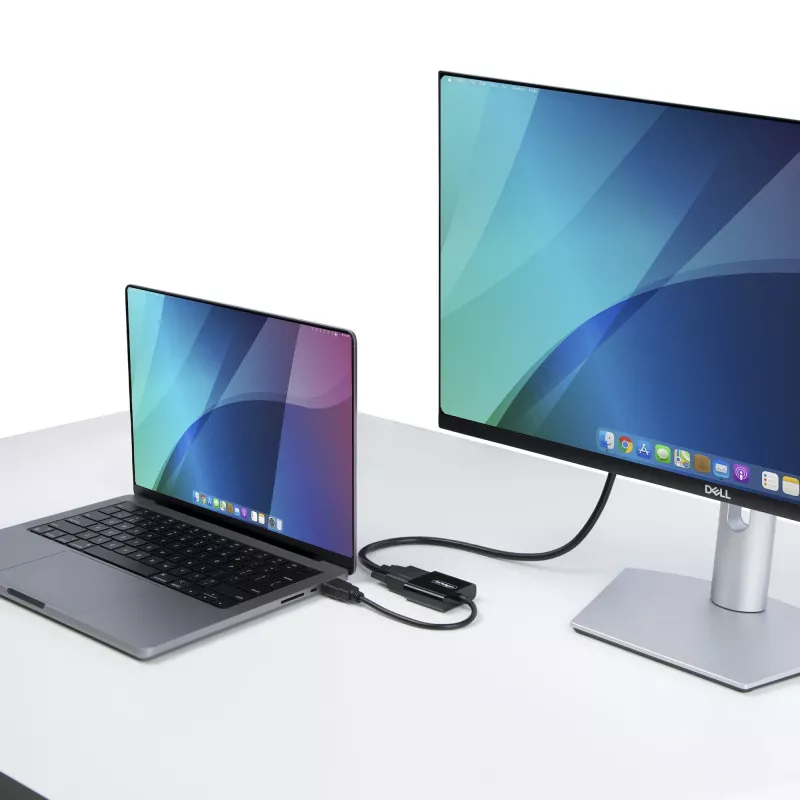 StarTech.com Adapter HDMI na VGA, aktywny konwerter wideo do laptopa/komputera stacjonarnego, 1920x1080 (1080p), źródło HDMI do monitora/wyświetlacza/projektora VGA