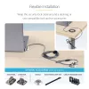 StarTech.com 25-Pack Universal Laptop Lock 6.6ft, Keyed Alike Locking kabel, Security kabel, Kompatybilny w/Noble Wedge®/Nano/K-Slot, Anti-Theft Cut-Resistant kabel