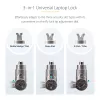 StarTech.com 25-Pack Universal Laptop Lock 6.6ft, Keyed Alike Locking kabel, Security kabel, Kompatybilny w/Noble Wedge®/Nano/K-Slot, Anti-Theft Cut-Resistant kabel