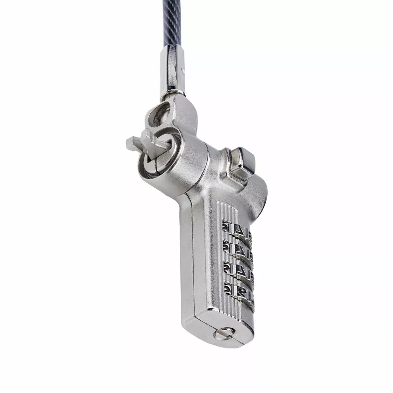 StarTech.com 25-Pack Universal Laptop Lock 6.6ft (2m), Serializowana linka zabezpieczająca do notebooka, kompatybilna z Noble Wedge®/Nano/K-Slot, linka z zamkiem szyfrowym bezkluczykowa - TAA