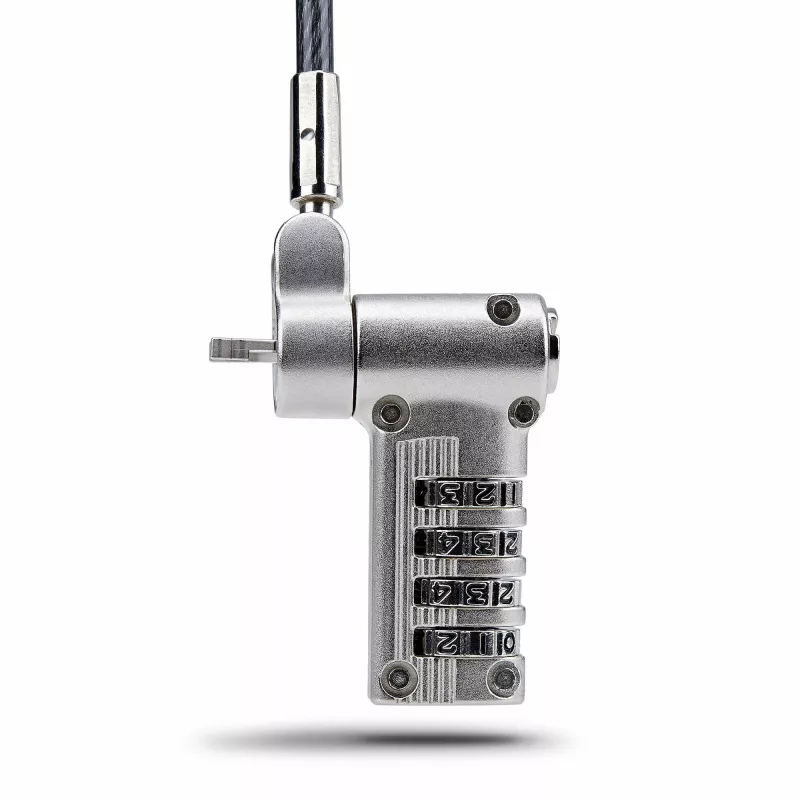 StarTech.com 25-Pack Universal Laptop Lock 6.6ft (2m), Serializowana linka zabezpieczająca do notebooka, kompatybilna z Noble Wedge®/Nano/K-Slot, linka z zamkiem szyfrowym bezkluczykowa - TAA