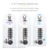 StarTech.com 25-Pack Universal Laptop Lock 6.6ft (2m), Serializowana linka zabezpieczająca do notebooka, kompatybilna z Noble Wedge®/Nano/K-Slot, linka z zamkiem szyfrowym bezkluczykowa - TAA