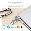 StarTech.com 10-Pack Dual-Access Laptop Lock, 6.5ft (2m) Keyed Alike and Combination Security kabel Lock for K-Slot Devices, Computer Anti-Theft Steel kabel