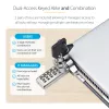 StarTech.com 10-Pack Dual-Access Laptop Lock, 6.5ft (2m) Keyed Alike and Combination Security kabel Lock for K-Slot Devices, Computer Anti-Theft Steel kabel