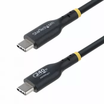 StarTech.com 4m kabel ładujący USB-C, certyfikat USB-IF, 240 W PD EPR, USB 2.0 Type-C przewód do ładowania laptopa, kabel do przesyłania danych USB-C, osłona TPE, M/M