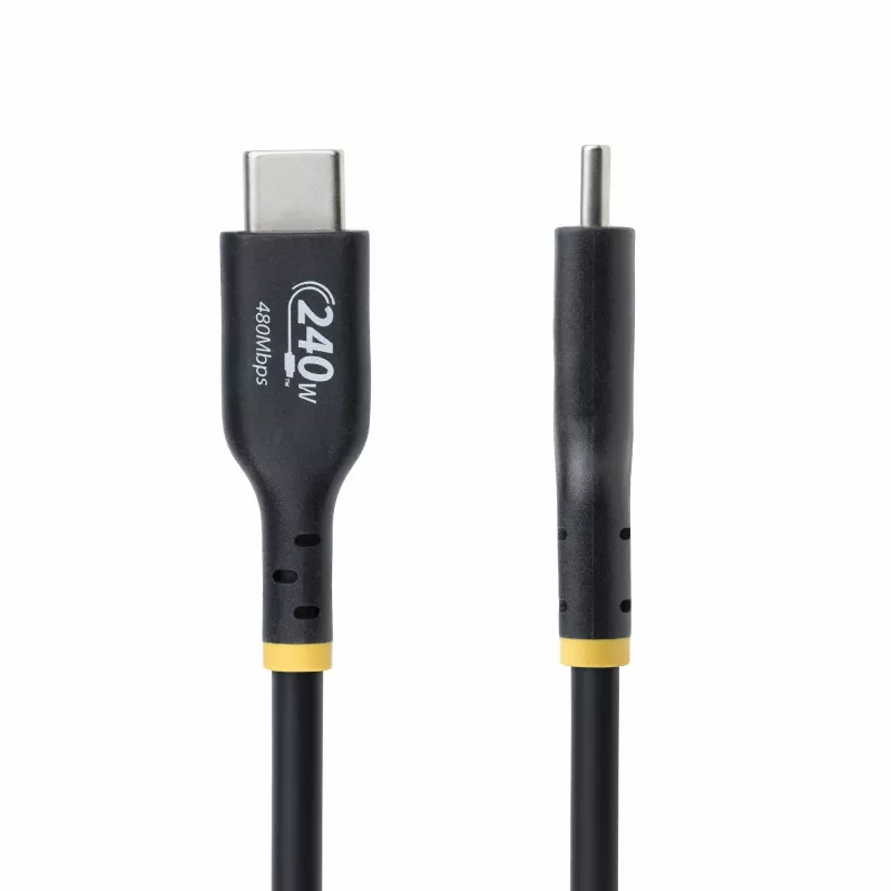 StarTech.com 4m kabel ładujący USB-C, certyfikat USB-IF, 240 W PD EPR, USB 2.0 Type-C przewód do ładowania laptopa, kabel do przesyłania danych USB-C, osłona TPE, M/M