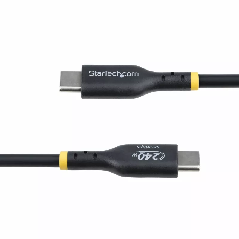 StarTech.com 4m kabel ładujący USB-C, certyfikat USB-IF, 240 W PD EPR, USB 2.0 Type-C przewód do ładowania laptopa, kabel do przesyłania danych USB-C, osłona TPE, M/M