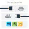 StarTech.com 4m kabel ładujący USB-C, certyfikat USB-IF, 240 W PD EPR, USB 2.0 Type-C przewód do ładowania laptopa, kabel do przesyłania danych USB-C, osłona TPE, M/M