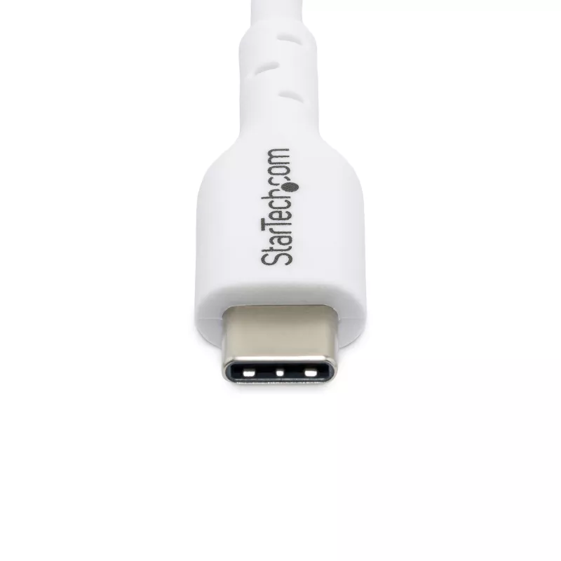StarTech.com 3m (9.8ft) biały kabel ładujący USB-C, kabel USB C, przewód zasilający do laptopa USB 2.0 Type-C, 60W 3A Power Delivery, płaszcz TPE, kabel do transferu danych USB-C, M/M
