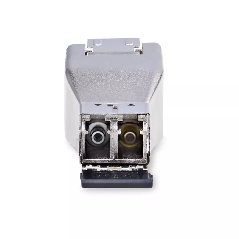 StarTech.com Konwerter mediów Gigabit Fiber na RJ45 Ethernet, klucz sprzętowy, optyczny Single-Mode 10 km / Multi-Mode 800 m, zasilanie PoE, kompaktowa konstrukcja, metalowa obudowa, Micro Mini, TAA