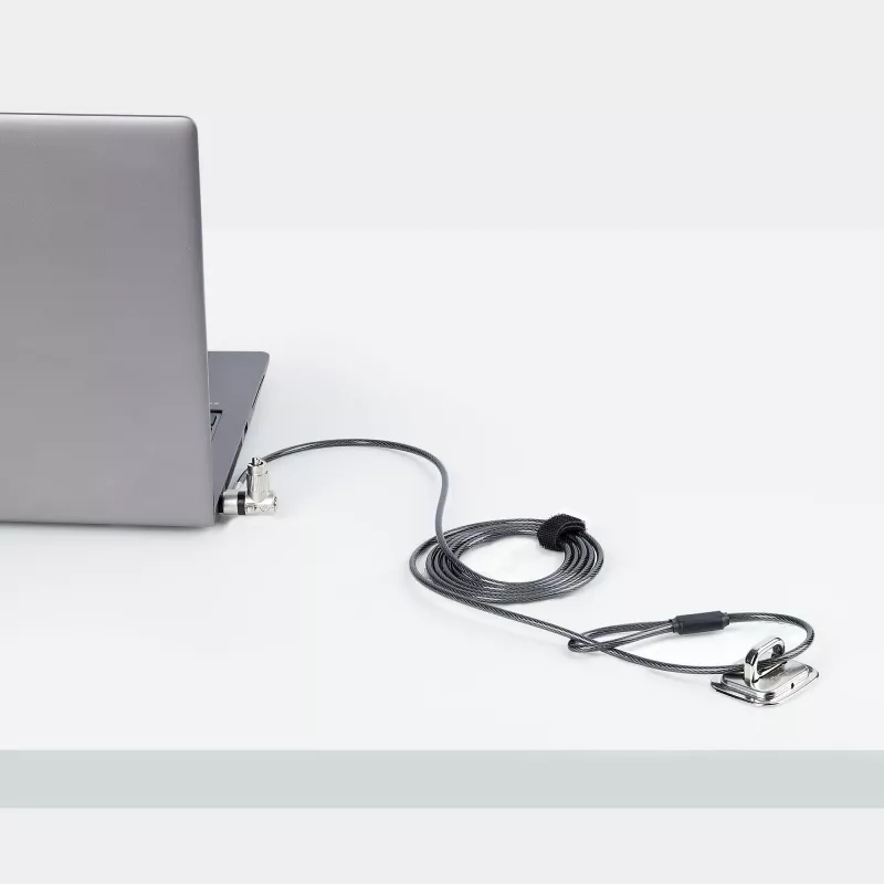 StarTech.com 25-pak uniwersalnej blokady do laptopa 2 m, linka zamykana na klucz główny, zabezpieczenie komputera, kompatybilna z Noble Wedge®/Nano/K-Slot; antykradzieżowa linka odporna na przecięcie