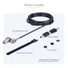 StarTech.com 25-pak uniwersalnej blokady do laptopa 2 m, linka zamykana na klucz główny, zabezpieczenie komputera, kompatybilna z Noble Wedge®/Nano/K-Slot; antykradzieżowa linka odporna na przecięcie
