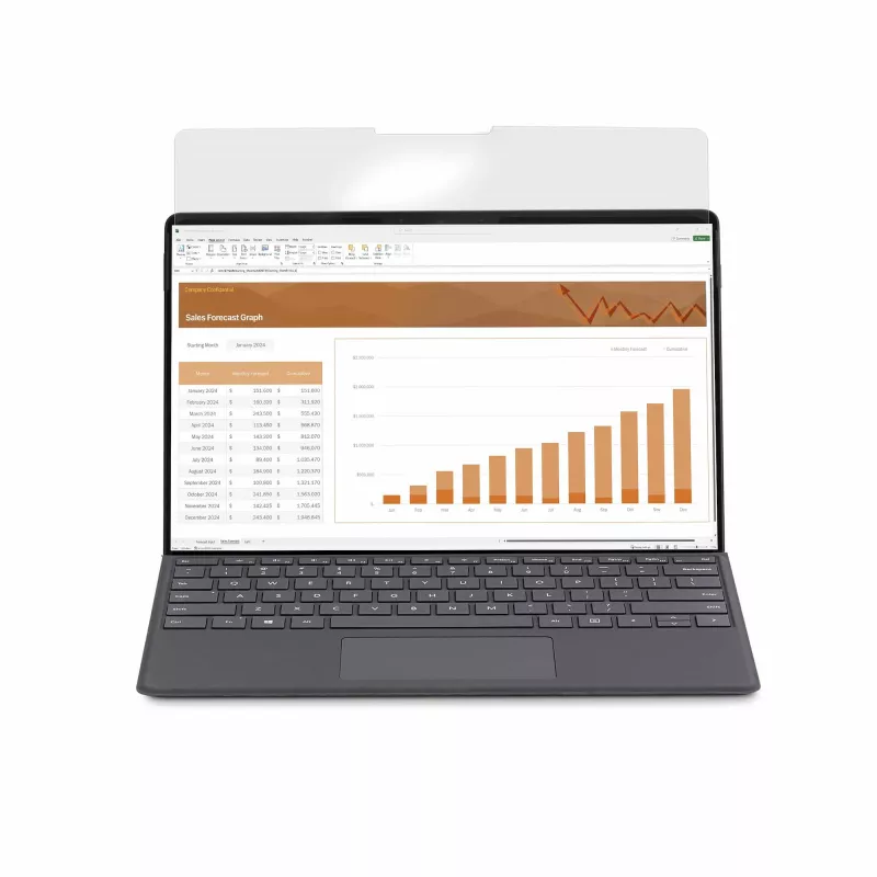 Filtr prywatności StarTech.com 4-kierunkowy 12,4 inch do Surface Laptop Go 1/2/3, orientacja pionowa/pozioma, kompatybilny z dotykiem, kąt widzenia +/- 30°, redukcja światła niebieskiego, wykończenie matowe