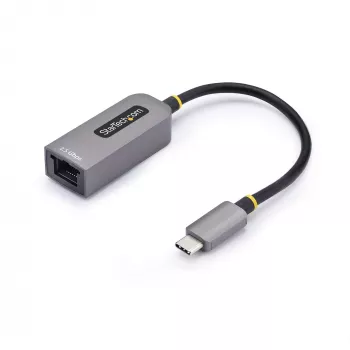 StarTech.com Adapter Ethernet USB-C na 2,5 GbE, kontroler NBASE-T, USB 3.0 Type-C, sieć wieloprędkościowa 2,5/1G, kompatybilny z Thunderbolt, Windows i Mac