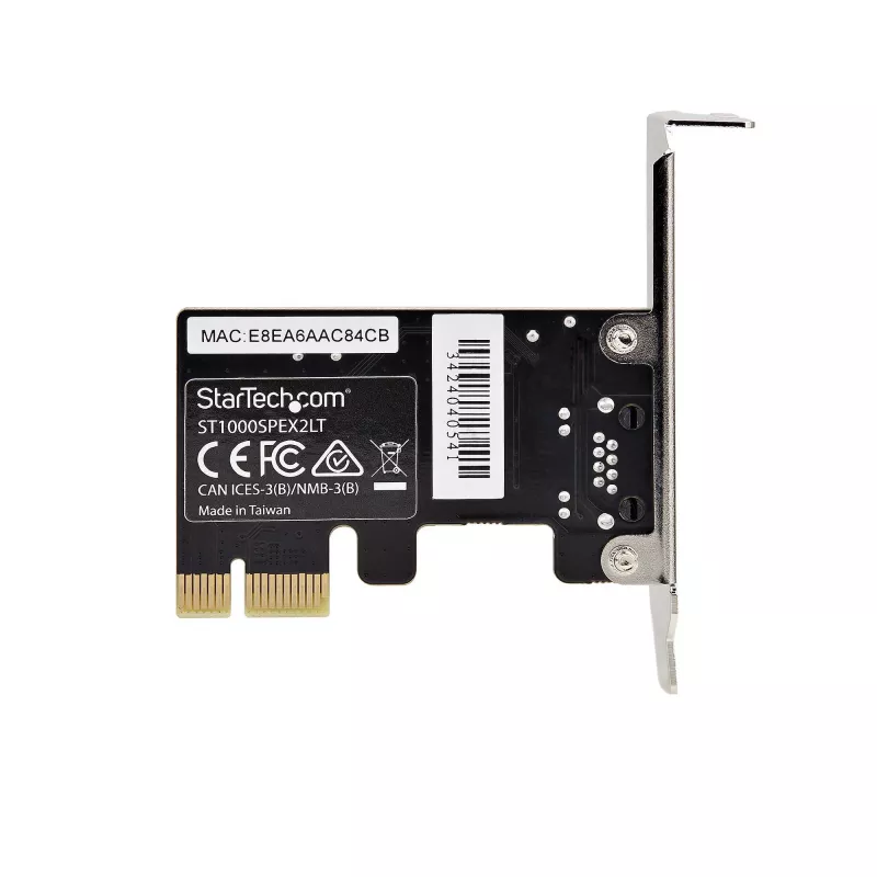 Karta sieciowa StarTech.com 1-portowa Gigabit PCIe, niskoprofilowa, 10/100/1000 Mb/s PCI Express LAN, Realtek RTL8111H, Windows i Linux, zgodna z TAA