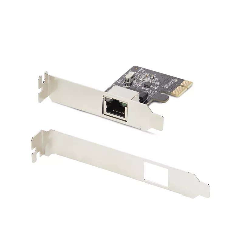 Karta sieciowa StarTech.com 1-portowa Gigabit PCIe, niskoprofilowa, 10/100/1000 Mb/s PCI Express LAN, Realtek RTL8111H, Windows i Linux, zgodna z TAA