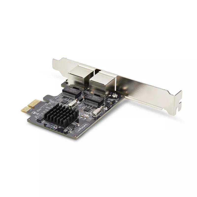 StarTech.com 2-Portowa Gigabitowa Karta Sieciowa PCIe, 10/100/1000Mbps PCI Express NIC, Dual Realtek RTL8111H, współpracuje z Windows i Linux, zgodna z TAA
