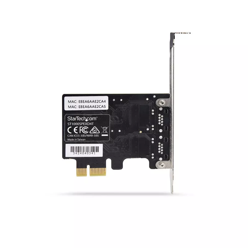 StarTech.com 2-Portowa Gigabitowa Karta Sieciowa PCIe, 10/100/1000Mbps PCI Express NIC, Dual Realtek RTL8111H, współpracuje z Windows i Linux, zgodna z TAA