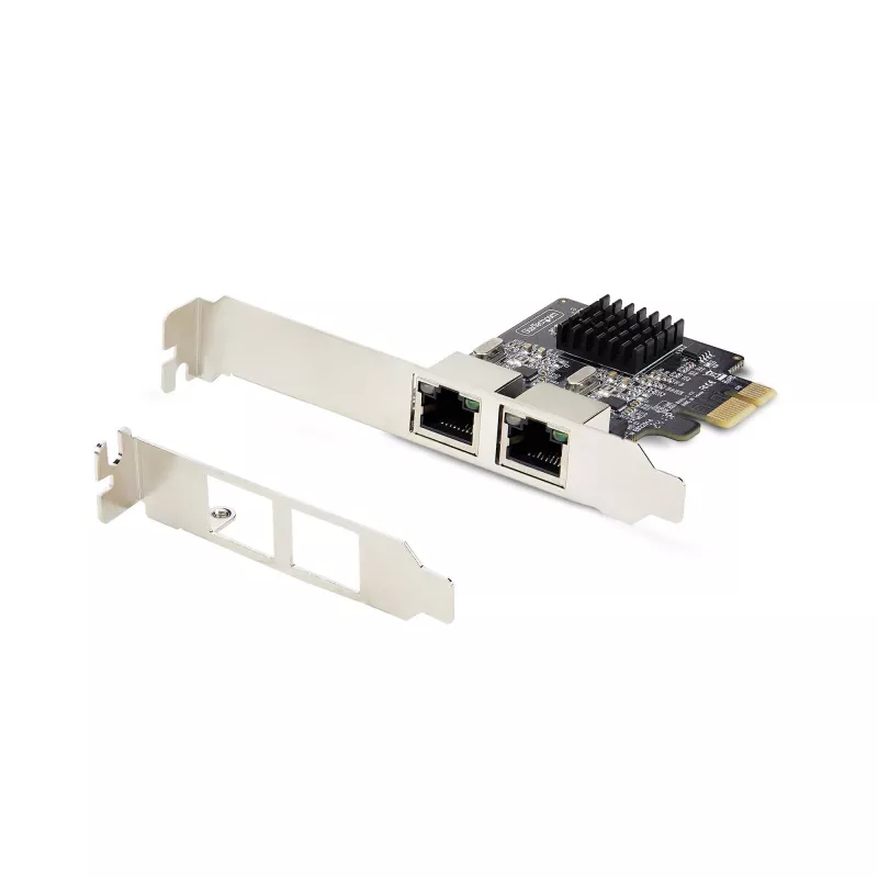 StarTech.com 2-Portowa Gigabitowa Karta Sieciowa PCIe, 10/100/1000Mbps PCI Express NIC, Dual Realtek RTL8111H, współpracuje z Windows i Linux, zgodna z TAA