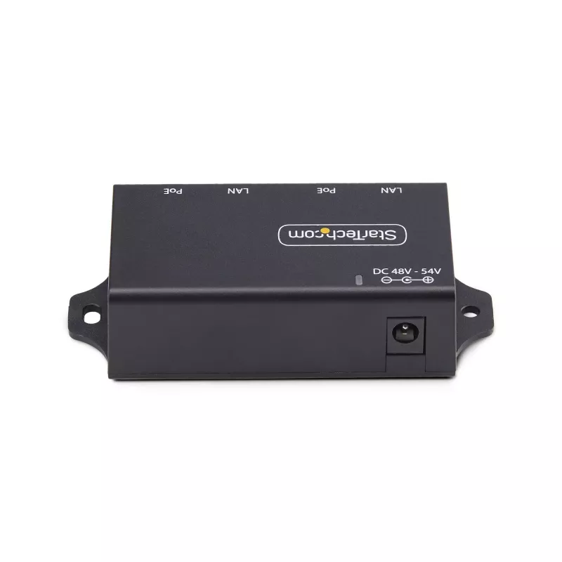 StarTech.com 2-portowy Gigabitowy Midspan PoE+ Injector, 10/100/1000Mbps, PoE+ (802.3af/at), 30W, 1Gbps Ethernet, możliwość montażu na ścianie, niezarządzalny zasilacz PoE inline