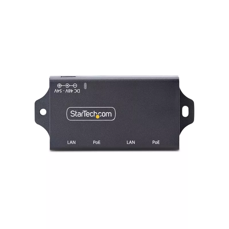 StarTech.com 2-portowy Gigabitowy Midspan PoE+ Injector, 10/100/1000Mbps, PoE+ (802.3af/at), 30W, 1Gbps Ethernet, możliwość montażu na ścianie, niezarządzalny zasilacz PoE inline