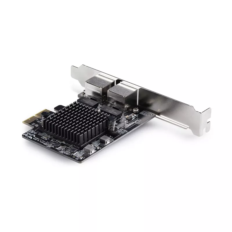 StarTech.com 2-portowa karta sieciowa PCIe 5G Gigabit, karta LAN PCI Express 5G/2,5G/1G/100M/10M, Realtek RTL8126, Windows i Linux, zgodna z TAA