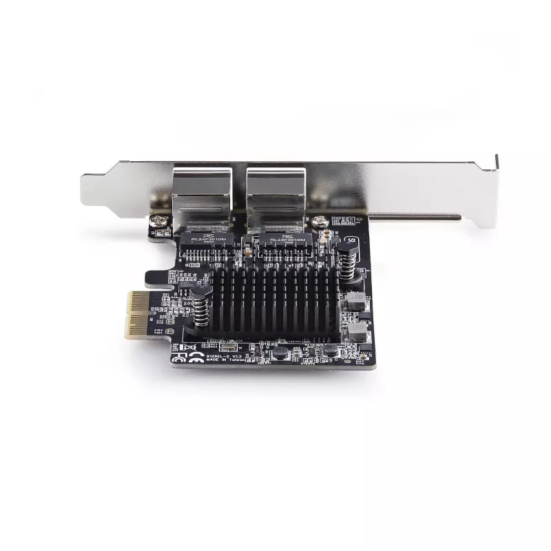StarTech.com 2-portowa karta sieciowa PCIe 5G Gigabit, karta LAN PCI Express 5G/2,5G/1G/100M/10M, Realtek RTL8126, Windows i Linux, zgodna z TAA