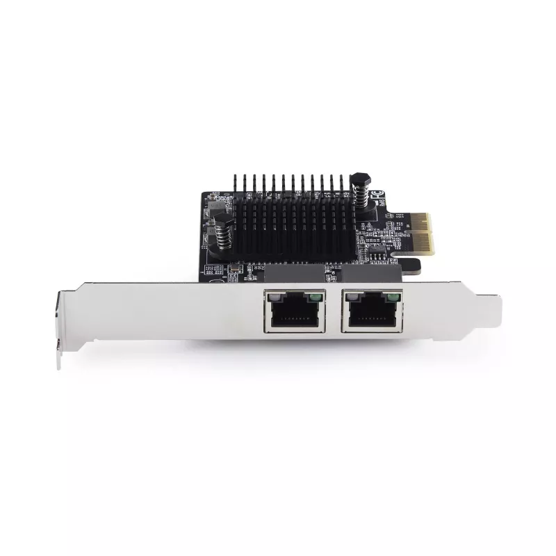 StarTech.com 2-portowa karta sieciowa PCIe 5G Gigabit, karta LAN PCI Express 5G/2,5G/1G/100M/10M, Realtek RTL8126, Windows i Linux, zgodna z TAA