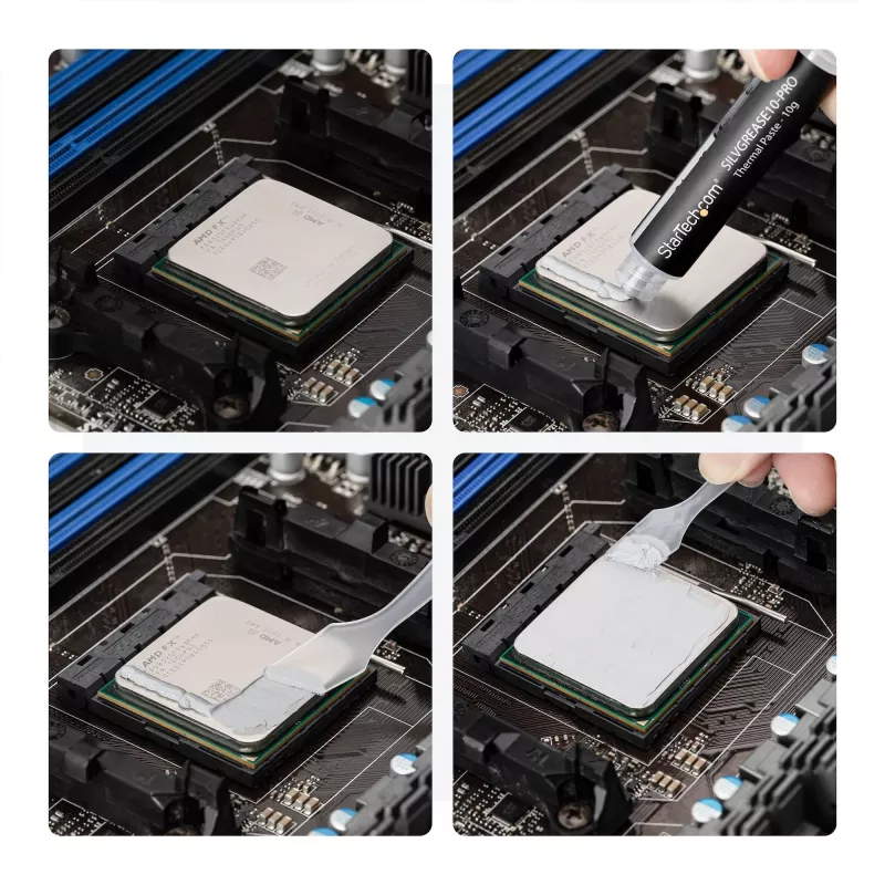 StarTech.com Wysokowydajna pasta termoprzewodząca silikonowa, przewodność 14,5 W/m·K, pasta termiczna do procesorów CPU, GPU i układów scalonych, poprawia odprowadzanie ciepła w komputerach