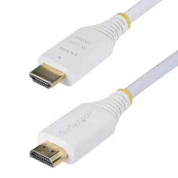StarTech.com 3 m Premium Certified High Speed HDMI kabel, 4K 60 Hz / 1440p 144 Hz, HDR10 / HDCP 2.2 / ARC, 18 Gb/s, UHD HDMI 2.0 Cord for TV / Monitor / Display, TPE Jacket, biały