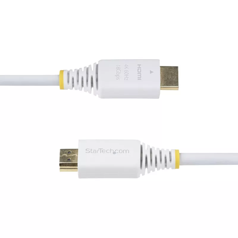 StarTech.com 3 m Premium Certified High Speed HDMI kabel, 4K 60 Hz / 1440p 144 Hz, HDR10 / HDCP 2.2 / ARC, 18 Gb/s, UHD HDMI 2.0 Cord for TV / Monitor / Display, TPE Jacket, biały