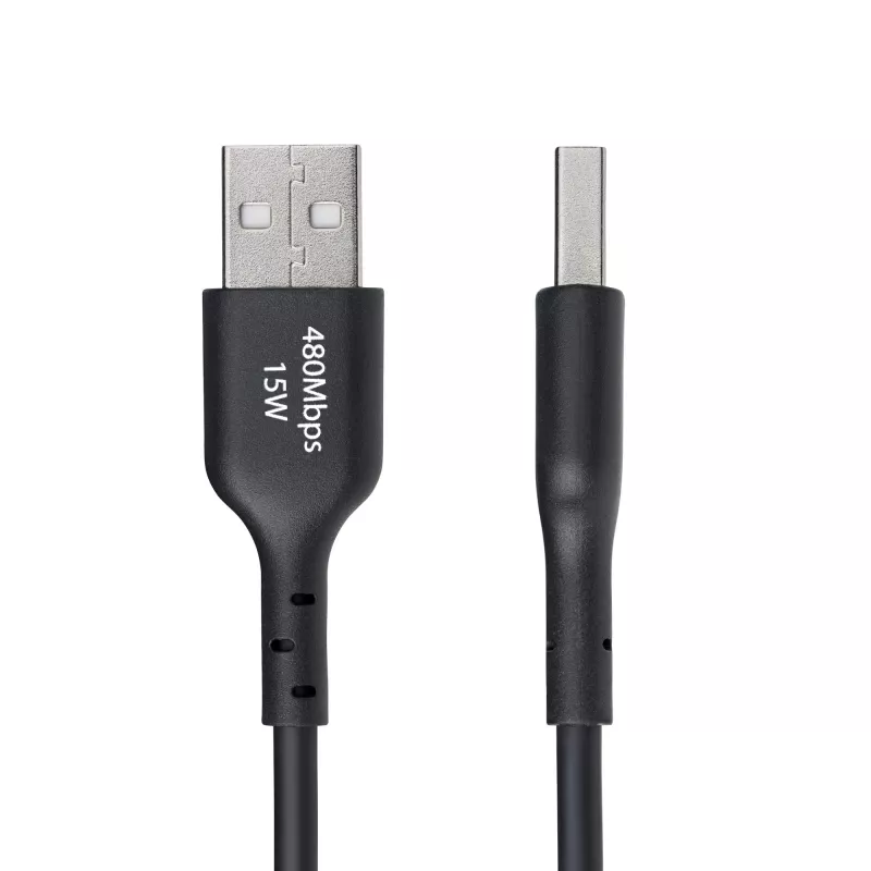 StarTech.com 2 m przewód ładujący USB-A na USB-C, ładowanie i synchronizacja, 3 A, USB 2.0, powłoka TPE - czarny przewód ładujący USB