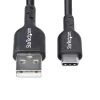 StarTech.com 2 m przewód ładujący USB-A na USB-C, ładowanie i synchronizacja, 3 A, USB 2.0, powłoka TPE - czarny przewód ładujący USB